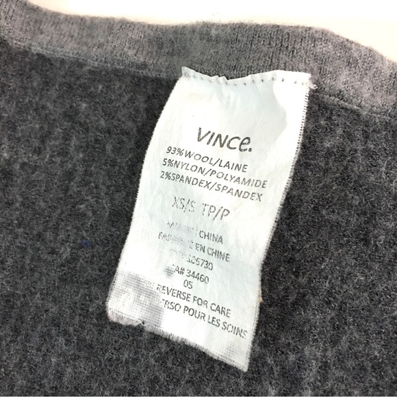 Vince Double Face Wool Blend Poncho Gray - Picture 8 of 11